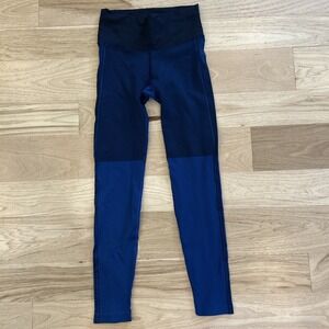 Athleta Women's Sculpting Legging Size Small Navy Blue Mixed Textures